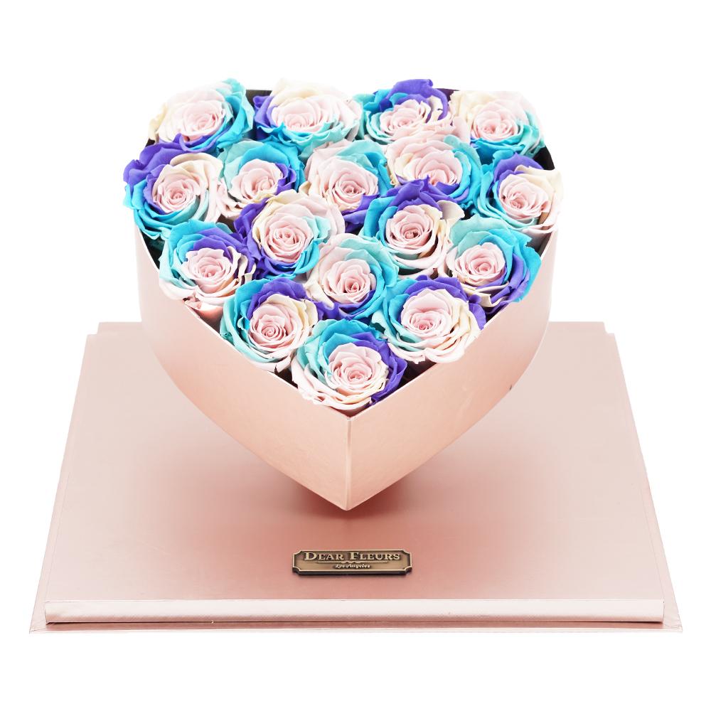 Heart-Shaped Acrylic Box of 6 Infinity Roses – Privé Roses
