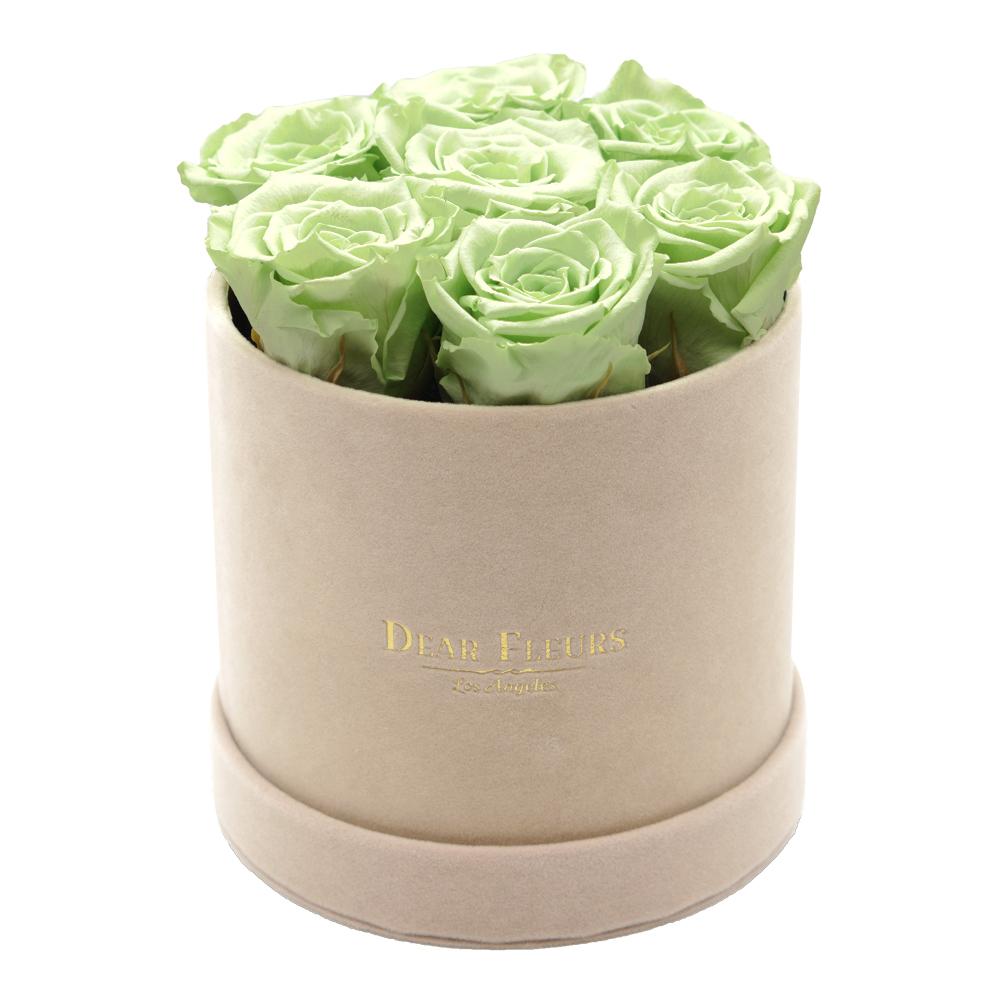 Dear Fleurs Classic Velvet Roses Apple Green Classic Velvet Roses - Beige Box