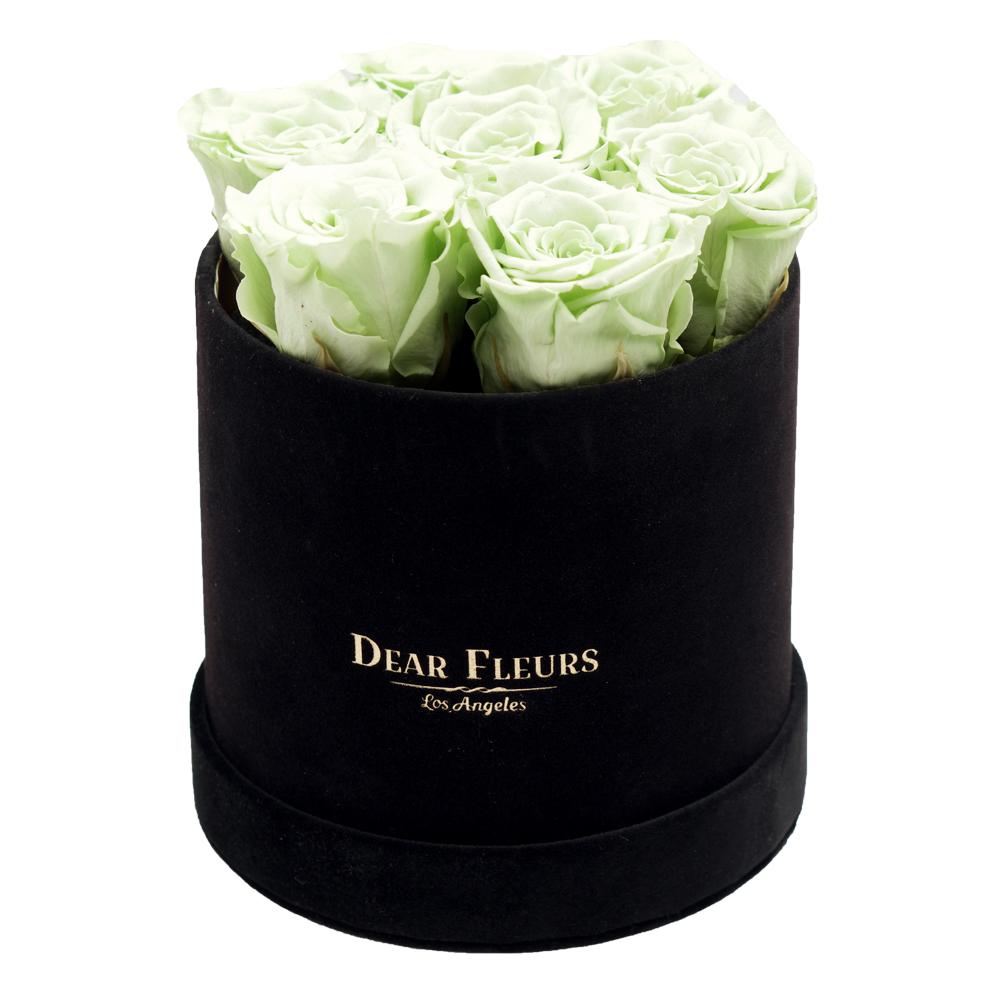 Dear Fleurs Classic Velvet Roses Apple Green Classic Velvet Roses - Black Box