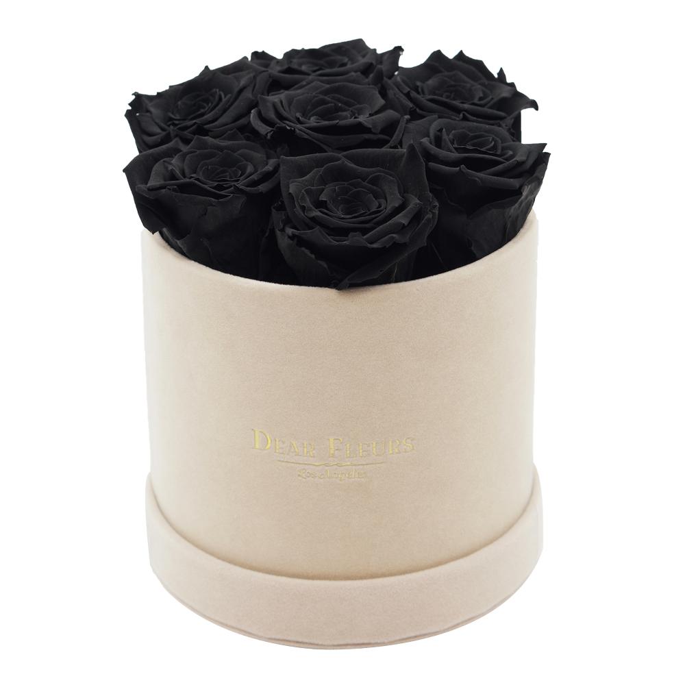 Dear Fleurs Classic Velvet Roses Black Classic Velvet Roses - Beige Box