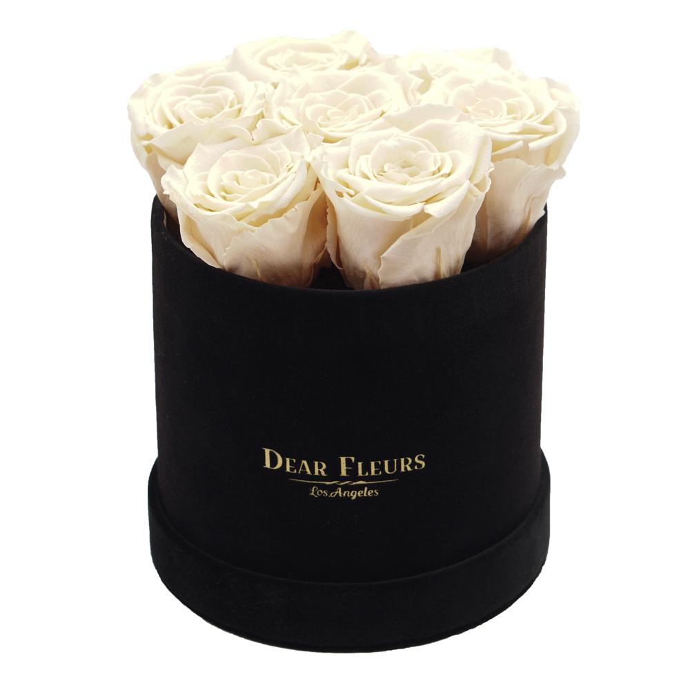 Dear Fleurs Classic Velvet Roses Champagne Classic Velvet Roses - Black Box