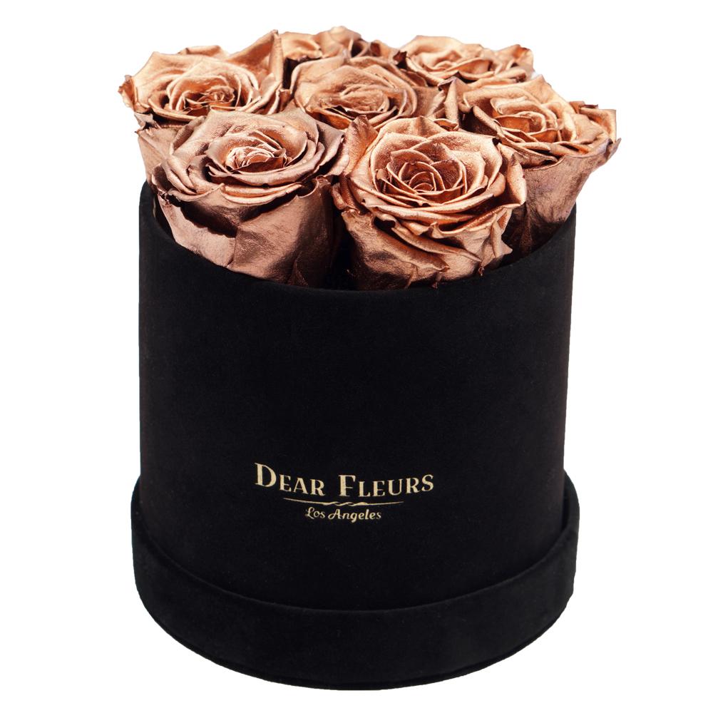 Dear Fleurs Classic Velvet Roses Metal Copper Classic Velvet Roses - Black Box