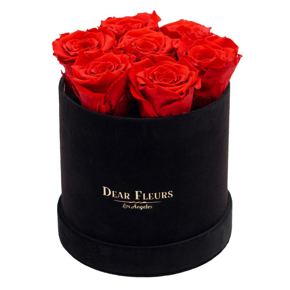Dear Fleurs Classic Velvet Roses Red Classic Velvet Roses - Black Box