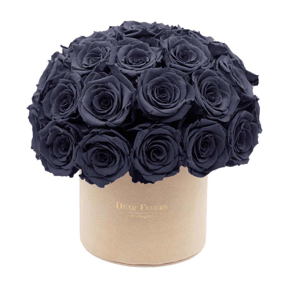 Dear Fleurs Dome Velvet Roses Gray Dome Velvet Roses - Beige Box