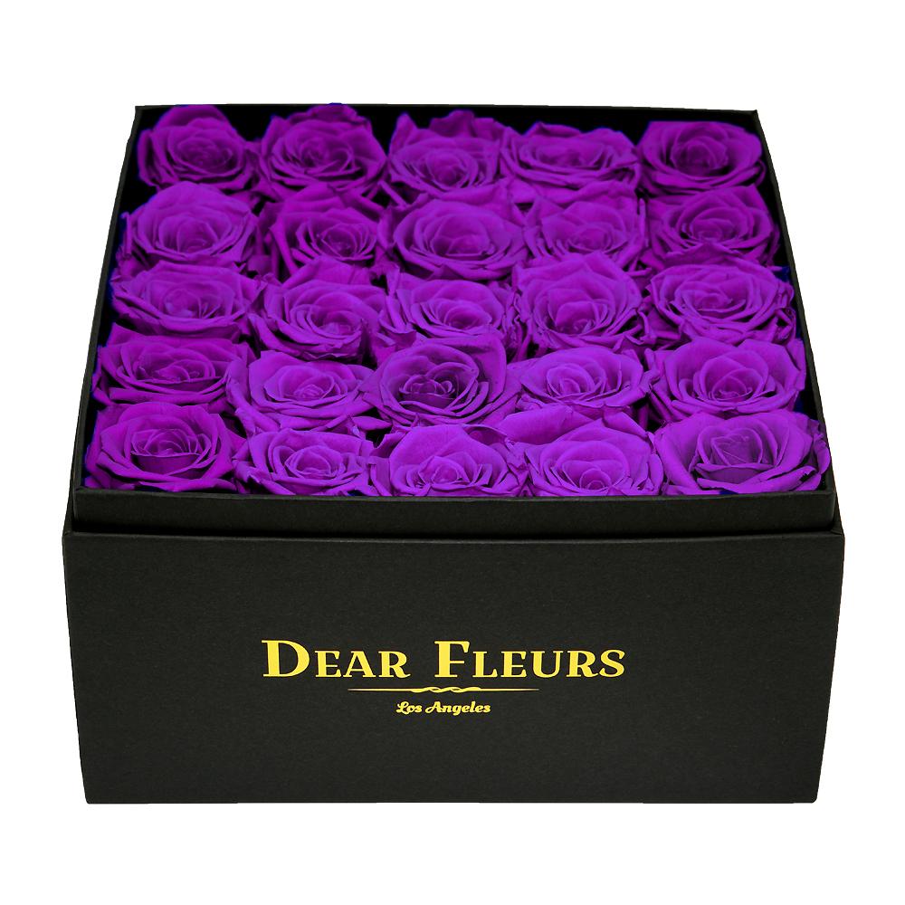 Dear Fleurs Medium Square Roses Purple Medium Square Roses