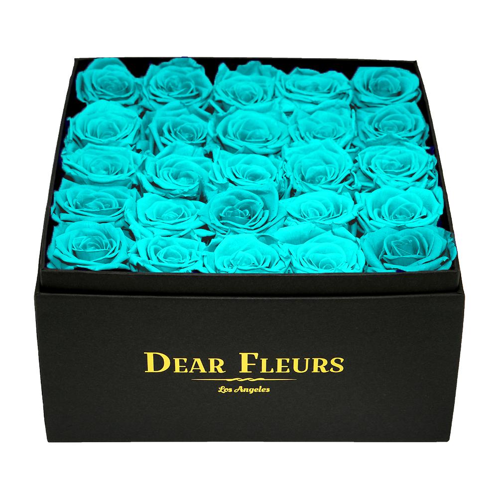 Dear Fleurs Medium Square Roses Turquoise Medium Square Roses