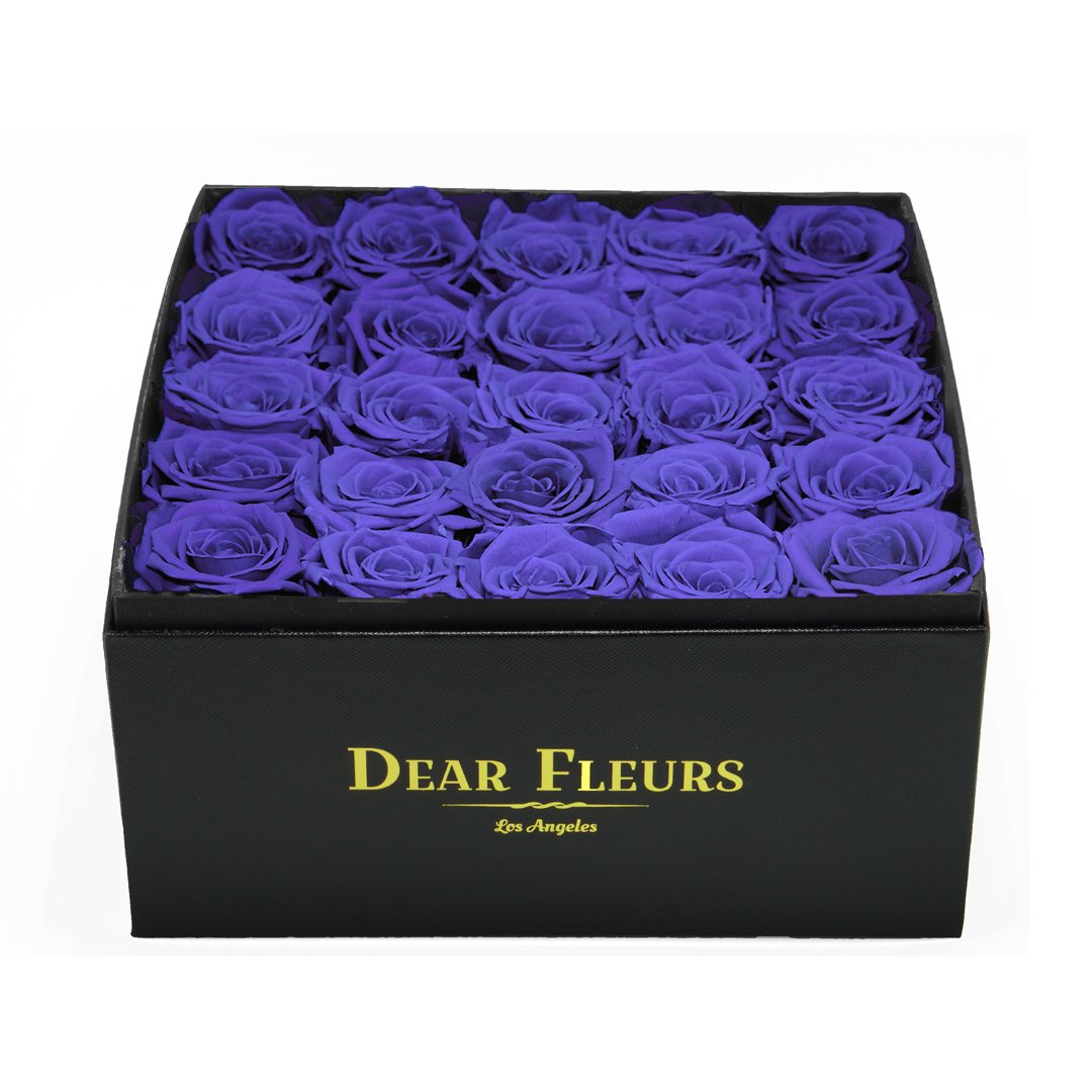 Dear Fleurs Medium Square Roses Violet Medium Square Roses