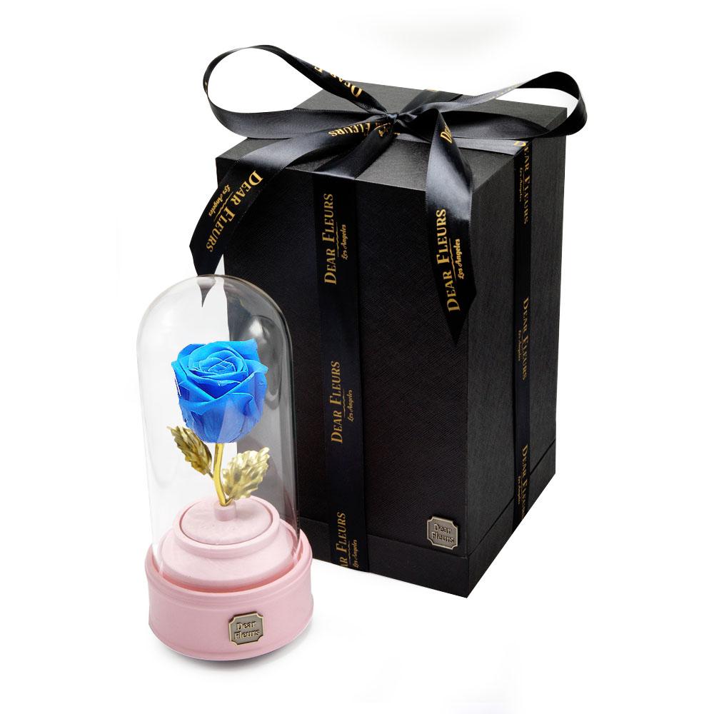 Dear Fleurs Music Box Azure Blue Music Box - Pink