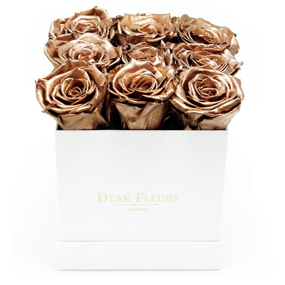 Dear Fleurs Nona Roses Metal Copper Nona Roses - White Box