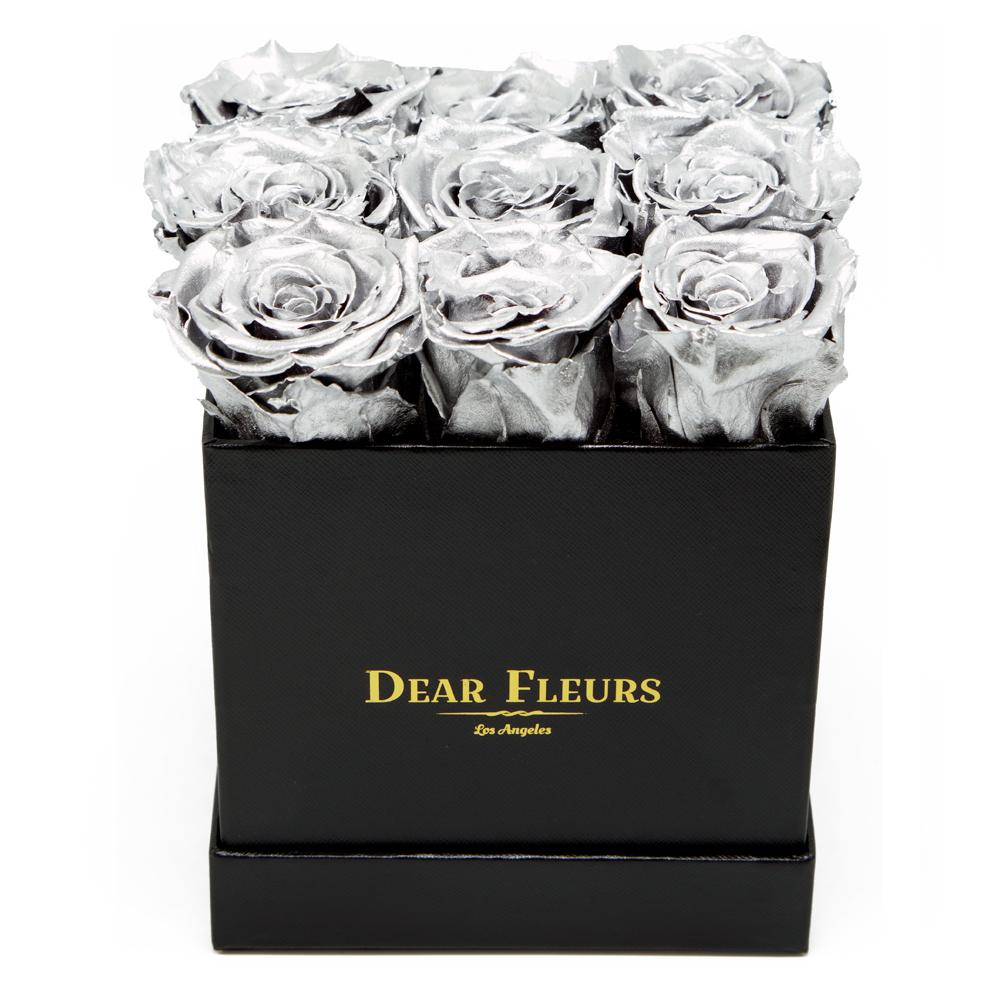 Dear Fleurs Nona Roses Metal Silver Nona Roses - Black Box