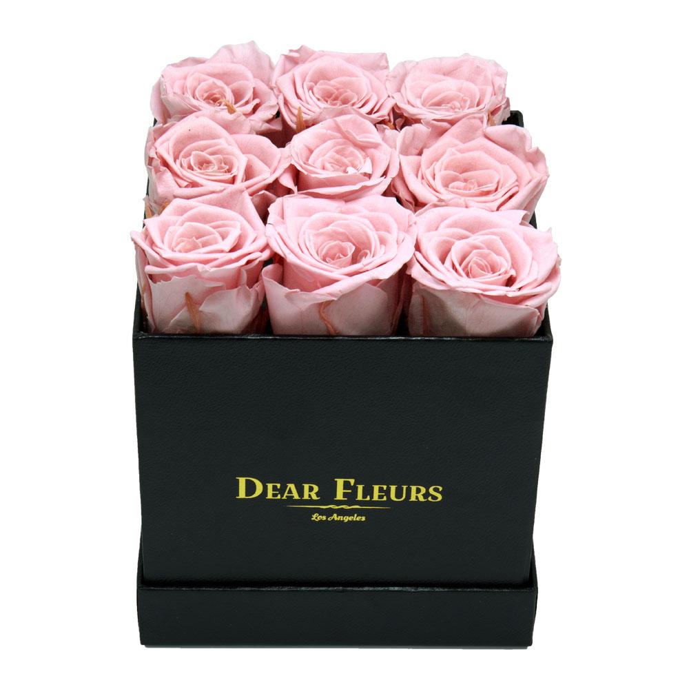 Dear Fleurs Nona Roses Rose Quartz Pink Nona Roses - Black Box