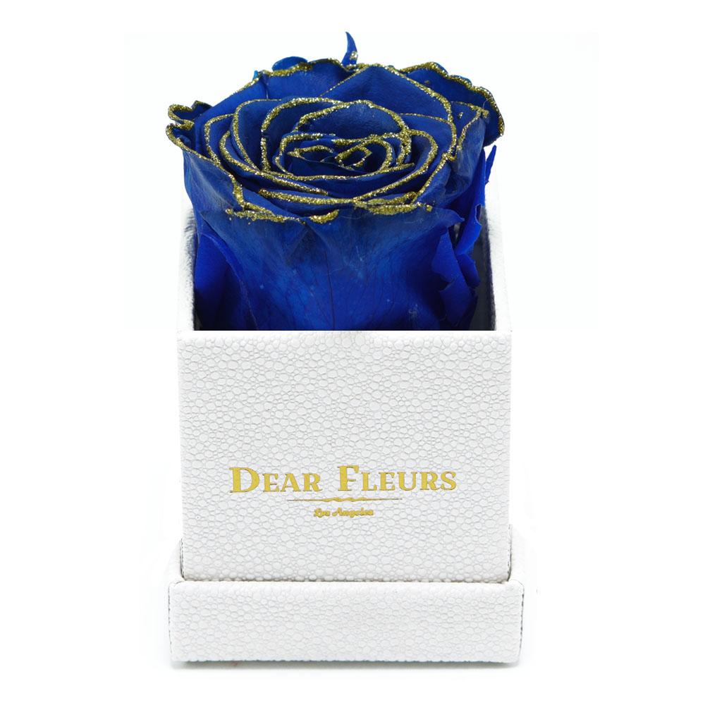 Dear Fleurs Petit Rose Blue Glitter Petit Rose - White Box