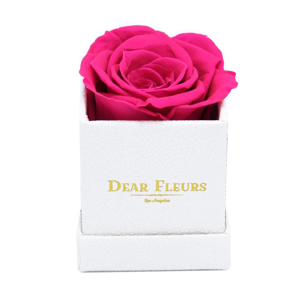 Dear Fleurs Petit Rose Hot Pink Petit Rose - White Box