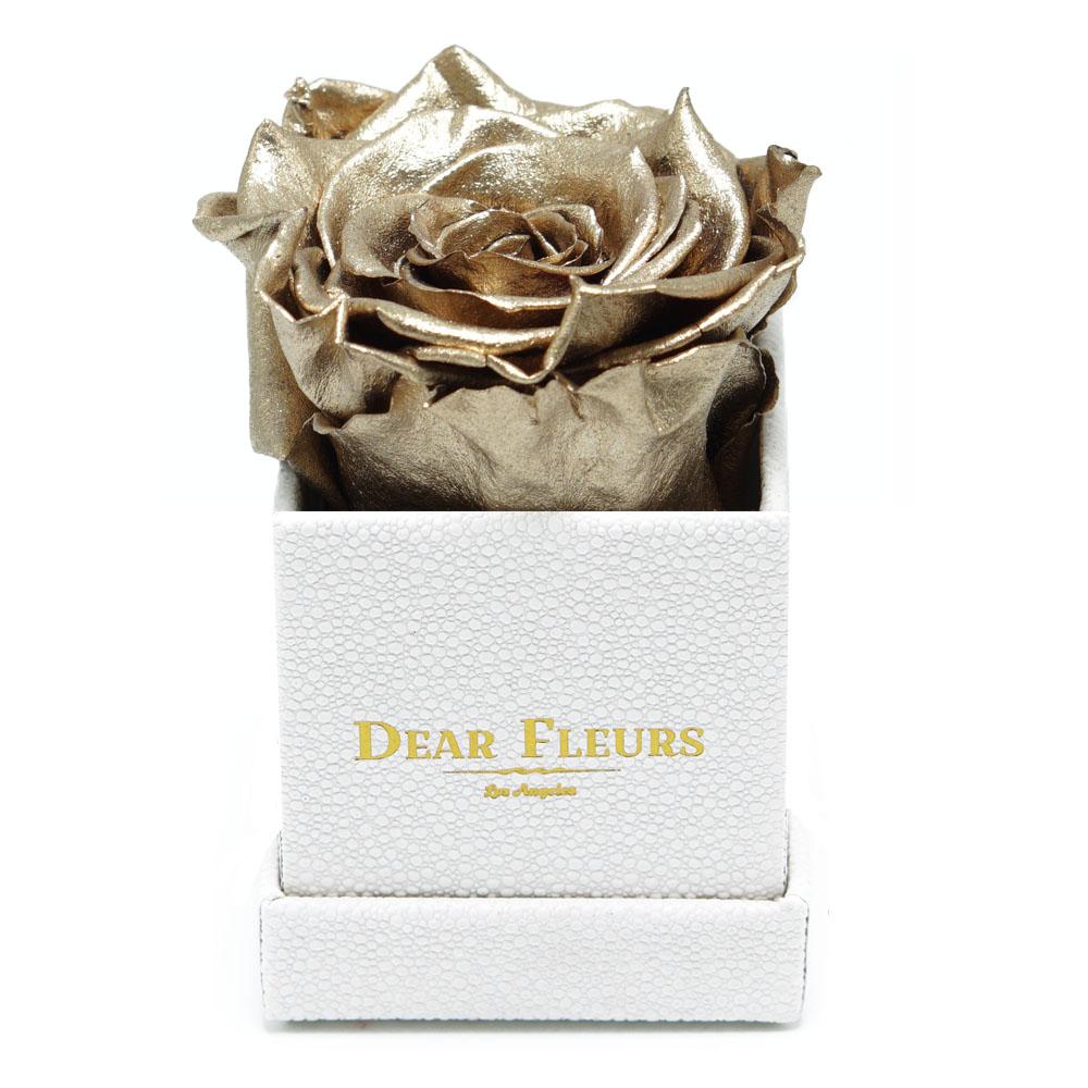 Dear Fleurs Petit Rose Metal Gold Petit Rose - White Box