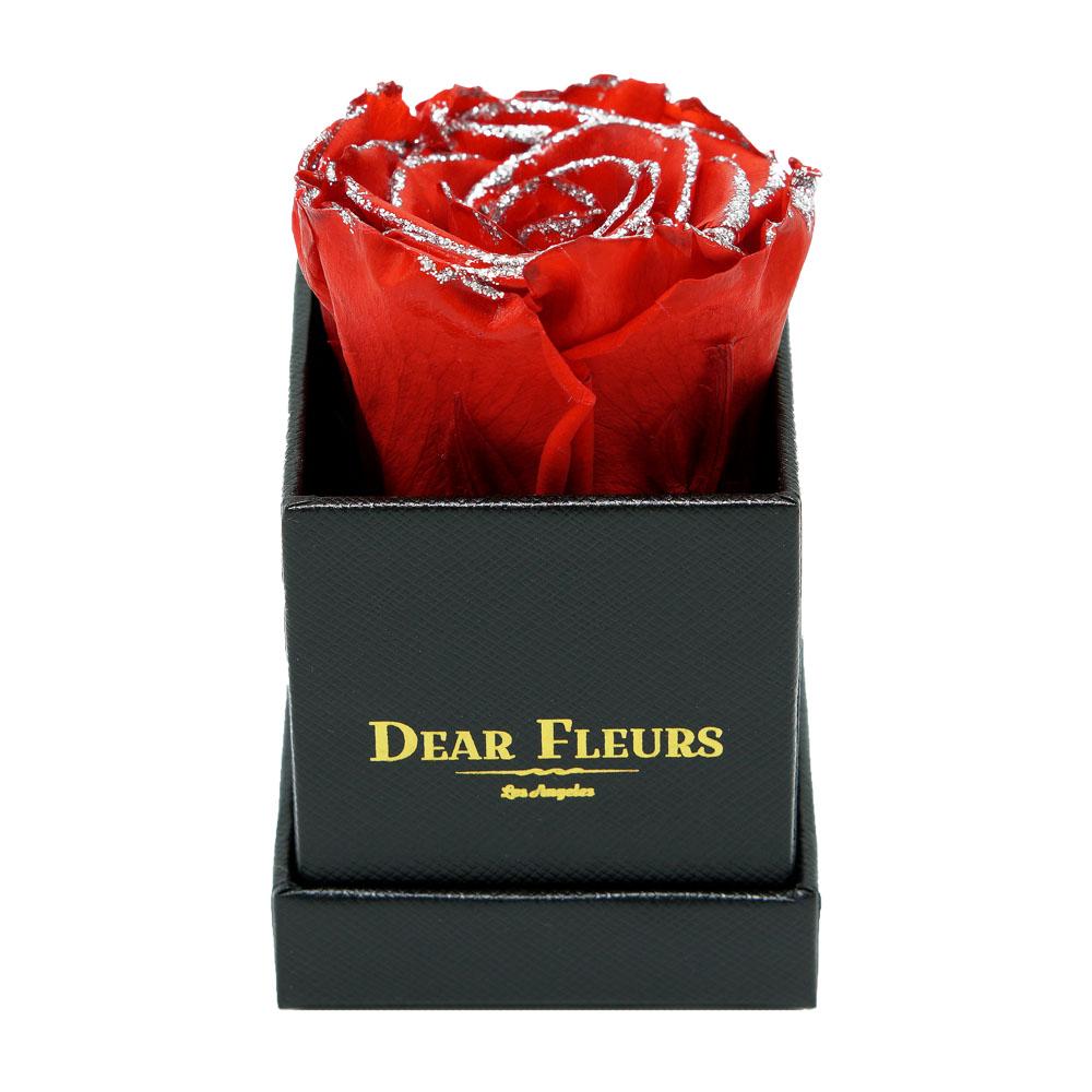 Dear Fleurs Petit Rose Red Glitter Petit Rose - Black Box