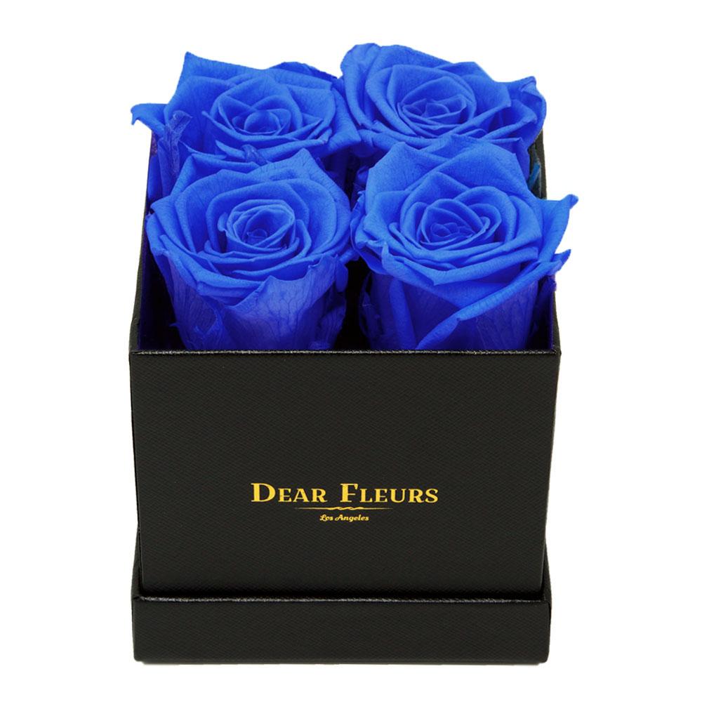Dear Fleurs Small Square Roses Azure Blue Small Square Roses - Black Box