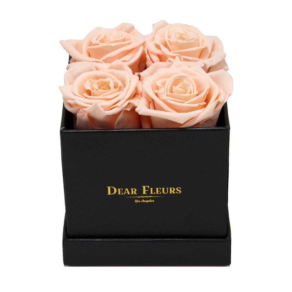 Dear Fleurs Small Square Roses Champagne Small Square Roses - Black Box