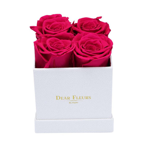 Small Square Roses - White Box