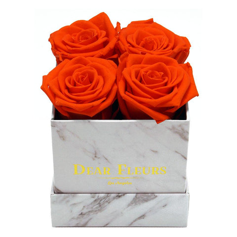 Small Square Roses - Marble Box