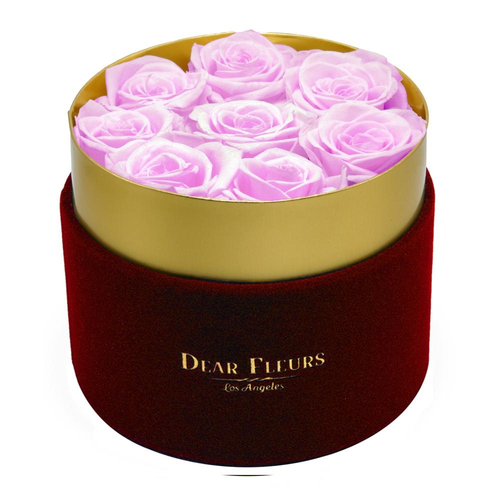 Dear Fleurs Small Velvet Roses Bubblegum Pink Small Velvet Roses - Red Box