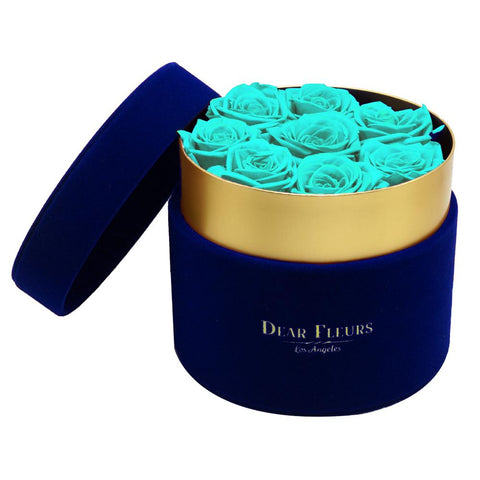 Small Velvet Roses - Blue Box